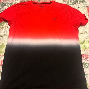 Gradient Red and Black Men's Shirt